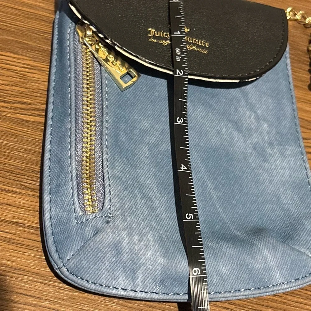 Juicy Couture Crossbody mini cellie Bag Black and Blue Chic Design